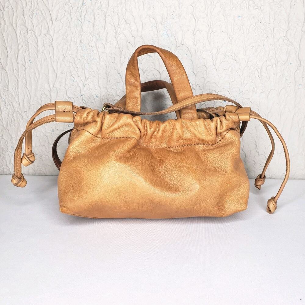 Madewell The Piazza Mini Crossbody Bag Tan Brown Leather Casual Chic Bag